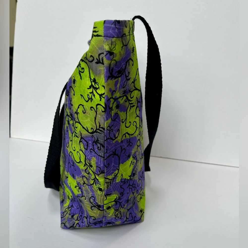 Handmade Spooky Tote Bag - Purple, Green, & Black - Picture 9 of 9